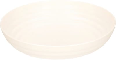 Plasticforte Kommetjes/schaaltjes - dessert/ontbijt - kunststof - D22 x 5.5 cm - Ivoor wit