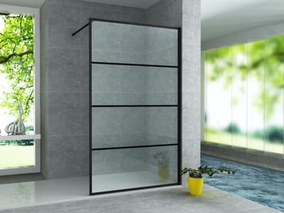ZIMMER Inloopdouche QUADRANT 120x200 cm – 8 mm Veiligheidsglas Helder Glas met Raster – Anti-kalk – Douchewand