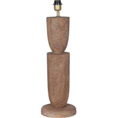 PTMD Lorinne Natural Mango Wood Table Lamp Double