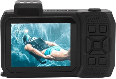 Dailygoody - 4K Onderwatercamera - 18x Optische Zoom - Dubbel Scherm - Zwart - Waterdichte Camera - Voor Snorkelen - 65MP