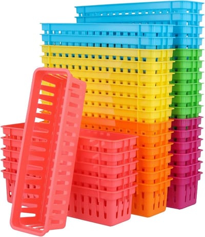 36 Stuks Kleurige Pennen Organizer Mandjes van 10 x 3 x 2.4 Inch voor Bureau, School en Opberging
