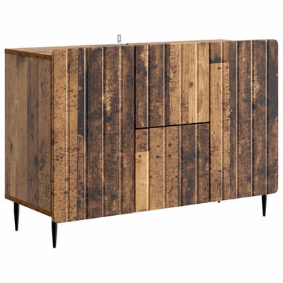 vidaXL - Dressoir - met - lade - Oud - hout - 89 - x - 34,5 - x - 62 - cm - Bewerkt - hout