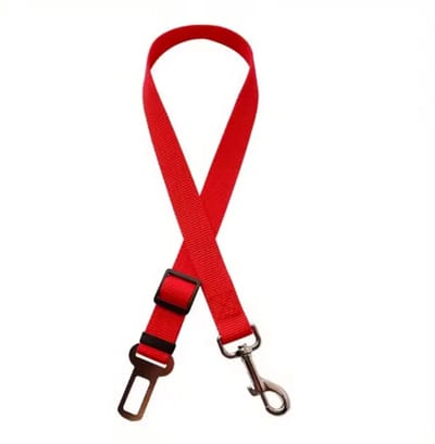 Scoby - Honden Autogordel - Hondengordel voor in de Auto - Veiligheidsriem - Dog Seatbelt - Met Verstelbare Gesp - Incl. Vachthandschoen - Rood