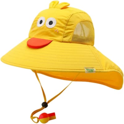 Zonnehoed Kinderen - Zomerhoed Strandhoed - Bescherming Tegen Zon - UPF 50+ Bescherming - 48-54 cm Hoofdomtrek - Blauw