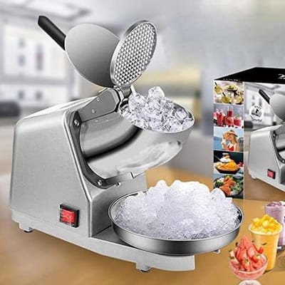 Elektrische IJscrusher - Sneeuwkegelmachine - Drankjes Bereiden - Spatwaterdicht Ontwerp - 300W Vermogen - Zilver