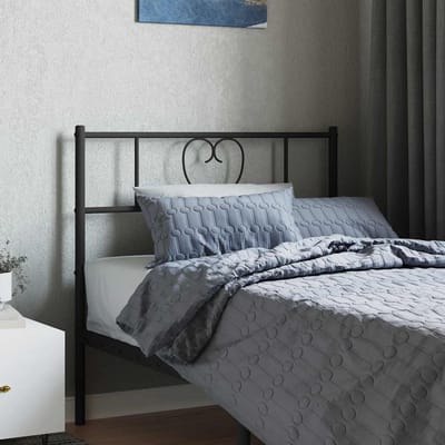 vidaXL Vervangend hoofdbord 107 cm metaal zwart