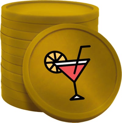 CombiCraft cocktail munten goud Ø29mm enkelzijdig bedrukt - 100 stuks