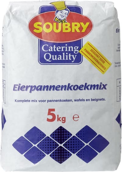 Soubry Eierpannenkoekmix mix voor pannenkoeken, wafels en beignets - Zak 5 kilo