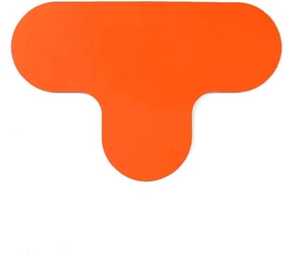 T-stuk - Oranje 180 x 120 mm Anti-slip-vloersticker