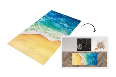 Keukenloper - Loper keuken - Zee - Golf - Strand - 120x60 cm - Keukenloper vinyl