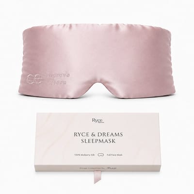 Ryce® Zijden Slaapmasker - Oogmasker - Vrouwen & Mannen - Full Cover - Cadeau - Roze