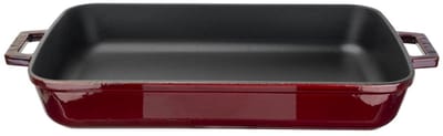 LAVA - Braadslede - Geëmailleerd Gietijzer - 26 x 40 cm - 4,86 L - Rood