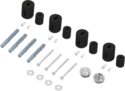 Beugel voor design radiator zwart mat voor rechte modellen LuxeBath