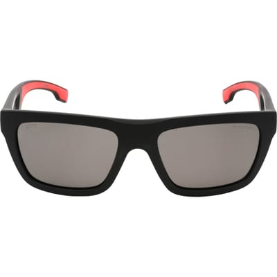 Hugo Boss Matte Zwarte Grijze Zonnebril met Gepolariseerde Lens