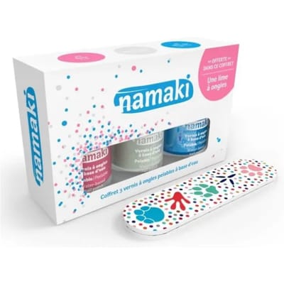 Namaki nagellak pink white blue 3 stks