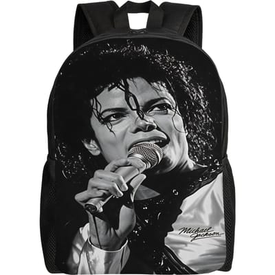Michael Jackson Koning van de Pop MJ Rugzak Trainingsrugzakken Dames Heren Kleurrijk Groot Middelbare School Tassen Streetwear Rugzak (as the picture,as picture)