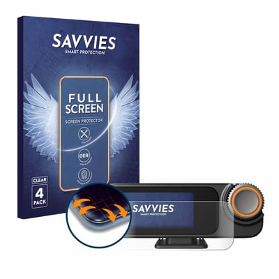 Savvies - Screenprotector voor DJI Mic 3 (Receiver) - Folie Beschermfolie transparant volledig dekking 4 Stuks