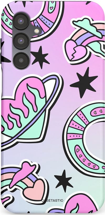 Casetastic Hoesje Geschikt voor Samsung A16 - Stijlvolle Beschermende Duo-layer Case - Paarse Droomwereld
