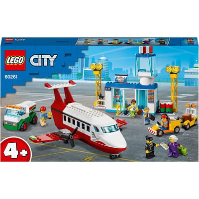 LEGO City: 4+ Centraal vliegveld charter vliegtuig speelgoed (60261)