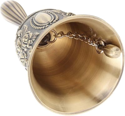 Tafelbel Rose - Decoratieve bel - Diner oproepen - Vintage patroon - 11 cm - Metaal