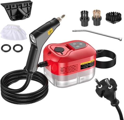 Stoomreiniger Huishoudelijk - Handheld Stomer - Dieptereiniging Huis - 6 standen instelbaar - 1200 ml tank - Rood