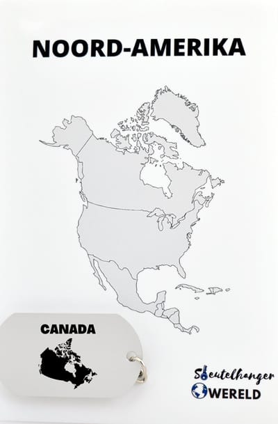 Canada Sleutelhanger inclusief kaart – Canada cadeau – beste land- Leuk kado voor je Vriend om te geven - 2.9 x 5.4CM