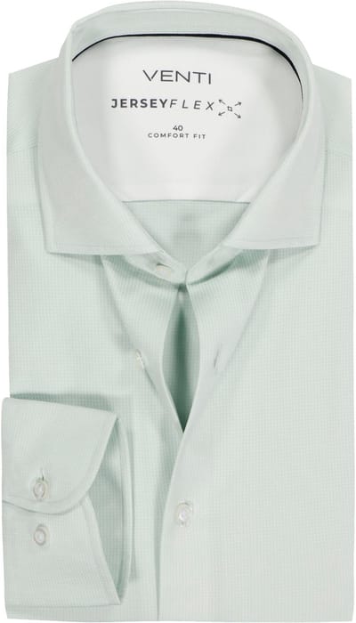 VENTI CASA MODA comfort fit overhemd - jersey - lichtgroen - Strijkvriendelijk - Boordmaat: 40 (EU maat: M)