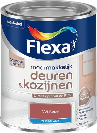 Flexa - Mooi Makkelijk Deuren & Kozijnen Zijdeglans - Vol Appel - Mengverf - 750 Ml