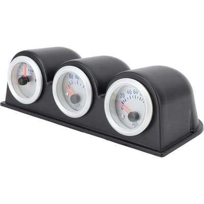 Compteur de Jauge de Voiture 3 en 1 Température de l'Eau Tachymètre Manomètre de Pression d'Huile Panneau d'Instrumentation pour Véhicule à Essence 4 6 8 Cylindres gray