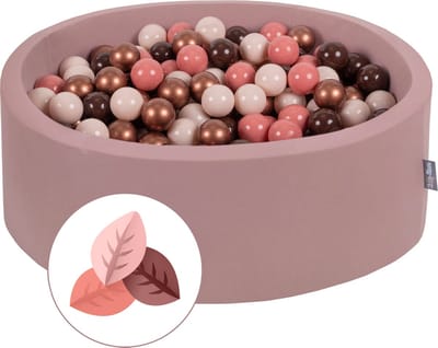 KiddyMoon Ballenbad rond met 200 ballen 90x30cm - Ballenbak voor Baby's - Herfst - Sensorische