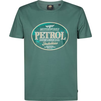 Petrol Industries - Heren Bedrukt jersey T-shirt Estrella - Groen - Maat XL