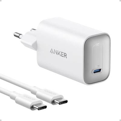 Anker Nano 100W USB-C oplader - voor laptop, smartphone en meer - incl. 1.8m USB-C kabel WIT
