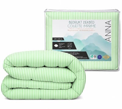 Dekbed bedrukt - Zonder hoes ( 2 in 1 ) - Tweezijdig - 240 x 220 cm - Summer Green