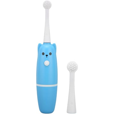 Brosse à dents électrique à piles pour enfants, blanchissante et nettoyante. white