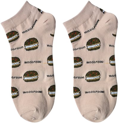 Clayre & Eef Grappige Sokken one size Beige Polyester Macarons
