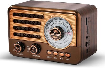 Transistorradio - Am Fm Sw Kleine Draagbare Radio - Ondersteuning Tf-Kaart - Hulp - Mp3-Speler - Usb - Goud