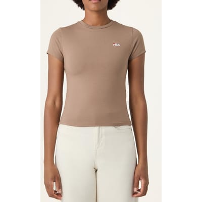 FILA Trivero Slim T-shirt Taupe Gray Size: S | T-Shirts Outlet | Dames | Beige