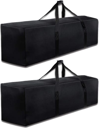 Thijox - Extra Grote Sporttas 197L, Ruime Reistas met Verbeterde Ritssluiting, Sterk en Waterdicht, 120x38x43 cm, Zwart, 2 Stuks, Ideaal voor Reizen e