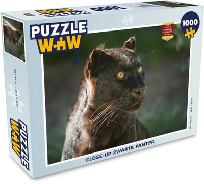 Puzzel Panter - Close up - Zwart - Legpuzzel - Puzzel 1000 stukjes volwassenen