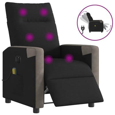 vidaXL - Massagestoel - elektrisch - verstelbaar - stof - zwart