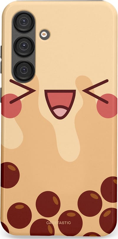 Casetastic Hoesje Geschikt voor Samsung S25 Plus - Stijlvolle Beschermende Duo-layer Case - Smeltende caramel bolletjes