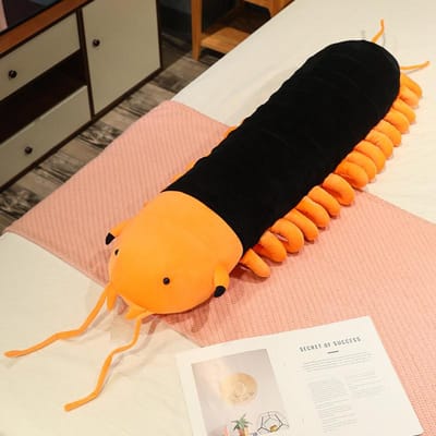 70110Cm Simulatie Gigantische Lange Strip Duizendpoot Pluche Pop Kussen Levensgetrouwe Insect Pluche Speelgoed Huisdecoratie Cadeau Voor Jongens Meisjes about 70cm