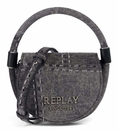 REPLAY schoudertas handtas Crossbody Bag Washed Black zwart