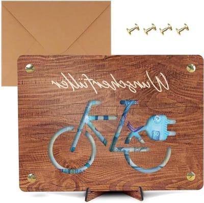 XL Houten Geldcadeau met Standaard en Bedankkaarten - Perfect voor Huwelijkscadeaus, Verjaardagen en Jubilea, Uniek Geldgeschenk voor Bruidspaar en Verhuizing