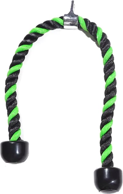 MIRO® Tricep Touw - Krachtstation - Fitness - Nylon - 70 CM - + Karabijnhaak - Groen