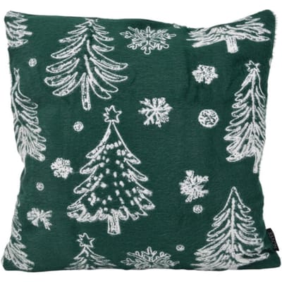 Frosty Forest Groen Kerst Kussenhoes | 45 x 45 cm | Polyester