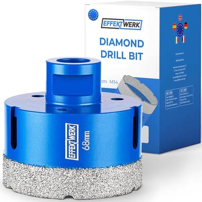 Diamantkernboor 68 mm voor tegels, graniet, keramiek en meer - M14 schacht