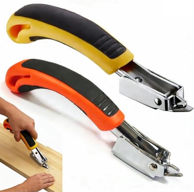 Nietverwijderaars Set - Ontnieters Gereedschap - Documenten Ontnieten - Ergonomische Handgreep - 2 Stuks - Oranje Geel