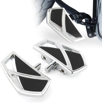 Motorfiets Vloerplanken - Voetsteunen Pedalen - Rijcomfort Verbeteren - Verstelbare Hoek - 1.3 kg - Chroom
