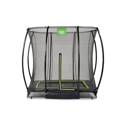 EXIT Silhouette Trampoline 153x214cm - met Veiligheidsnet - Inground - Rechthoekig - Voor Kinderen - Zwart
